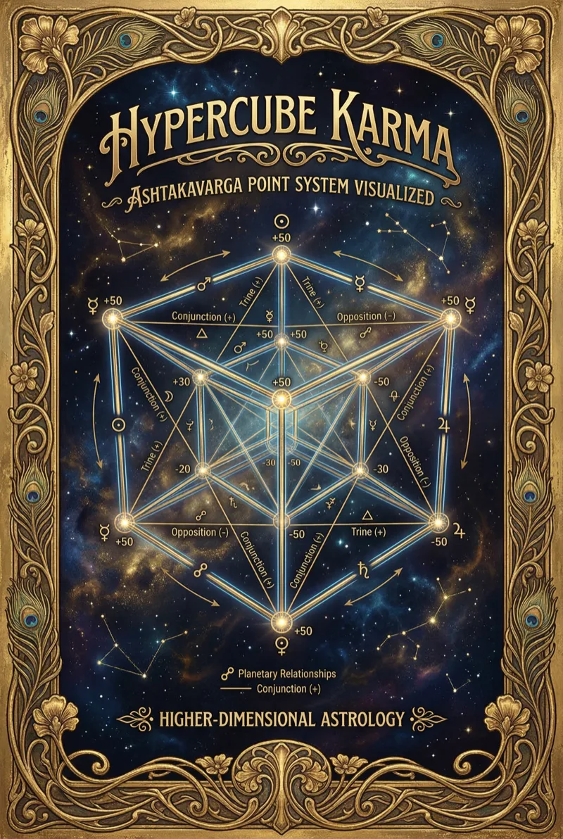 Ashtakavarga as Hypercube Geometry: Eight Dimensions of Bindu Space
